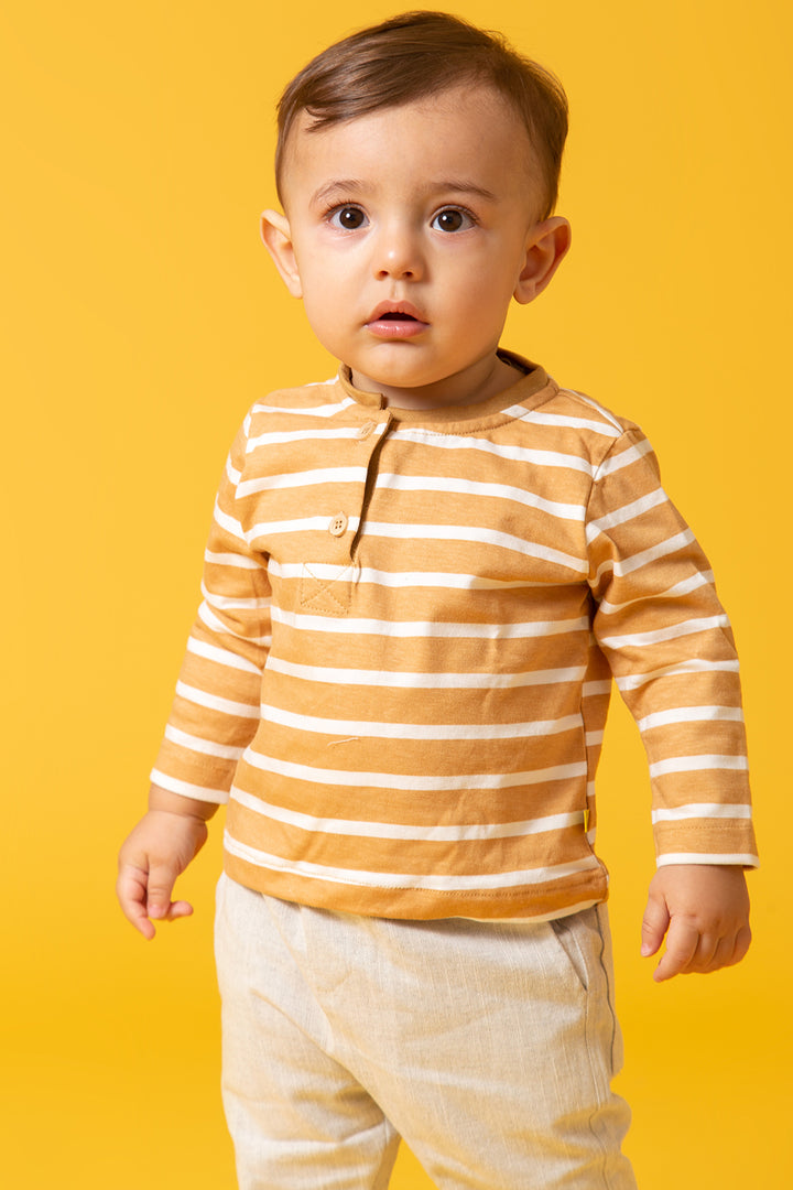 Camiseta Manga Longa Bebê Caramelo