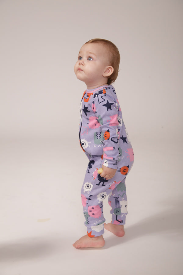 Macacão Bebê Ziper Monster