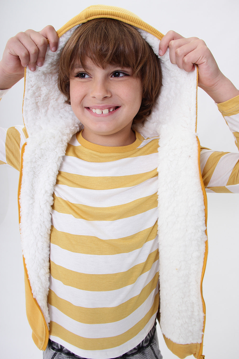 Colete Infantil Polar Mostarda