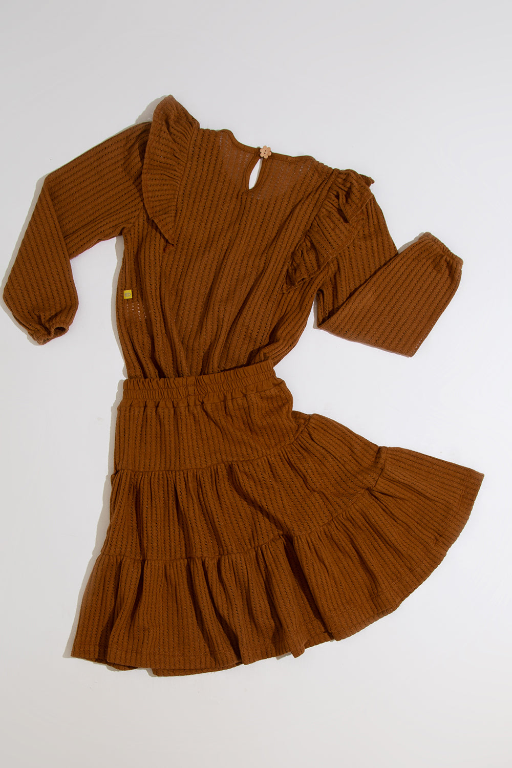 Conjunto Saia Tricô Caramelo