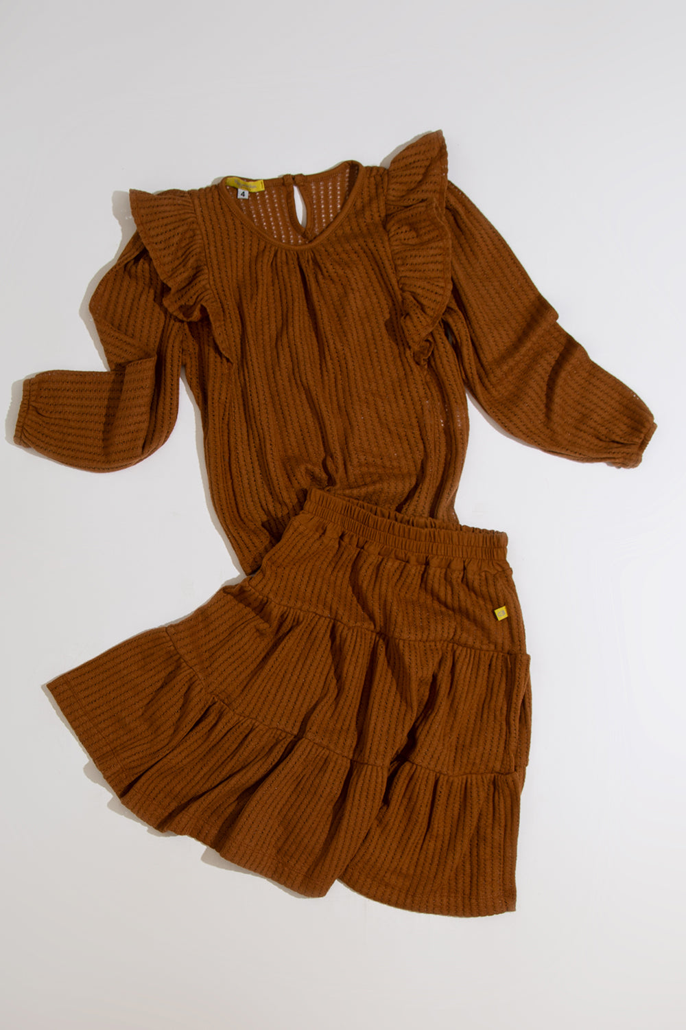 Conjunto Saia Tricô Caramelo
