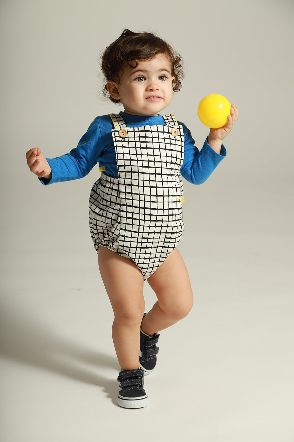 Jardineira Baby Grid