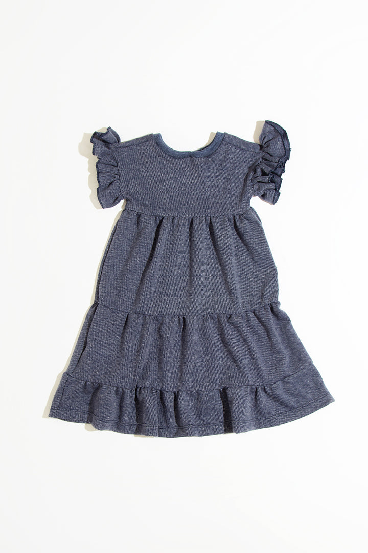 Vestido Infantil Piquet Denim