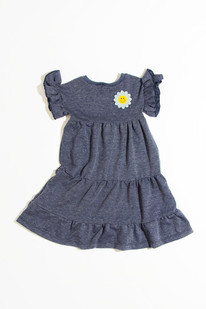 Vestido Infantil Piquet Denim