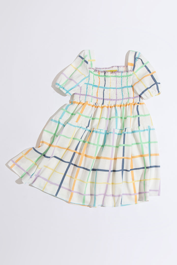 Vestido Lastex Xadrez