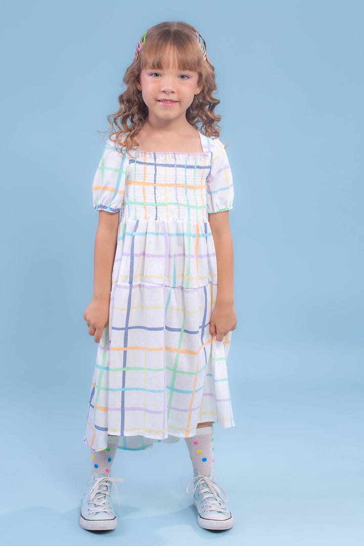 Vestido Lastex Xadrez