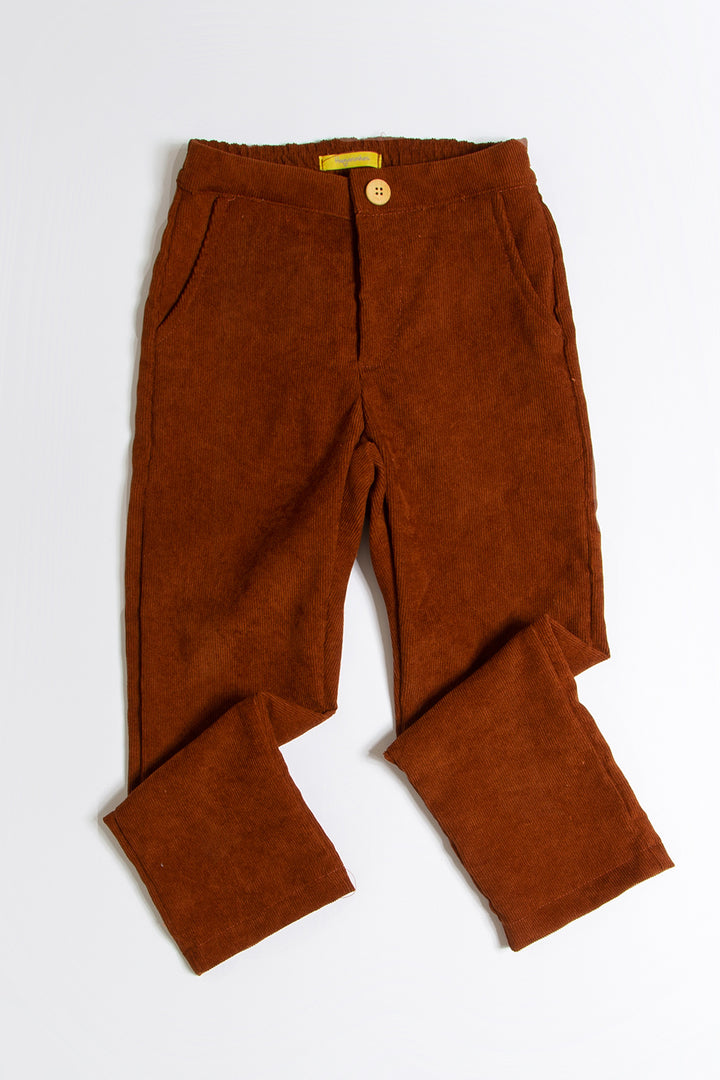 Calça Infantil Veludo Chocolate