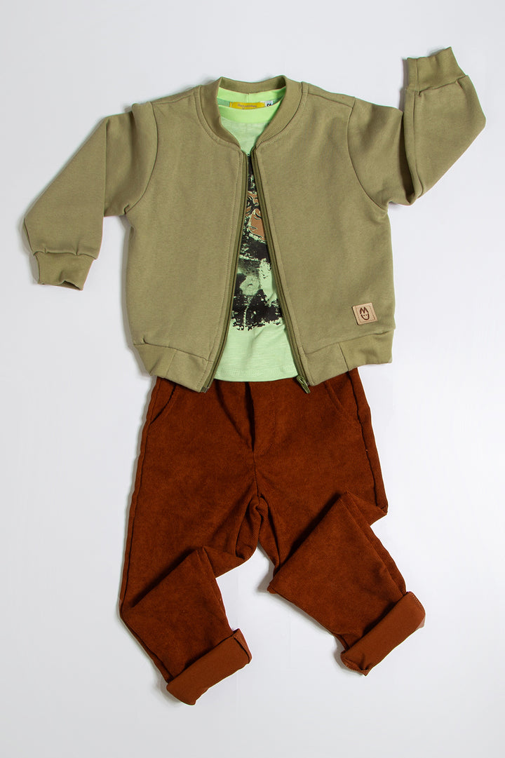 Calça Infantil Veludo Chocolate