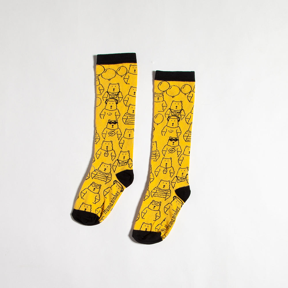 Meia 3/4 Ursos Yellow