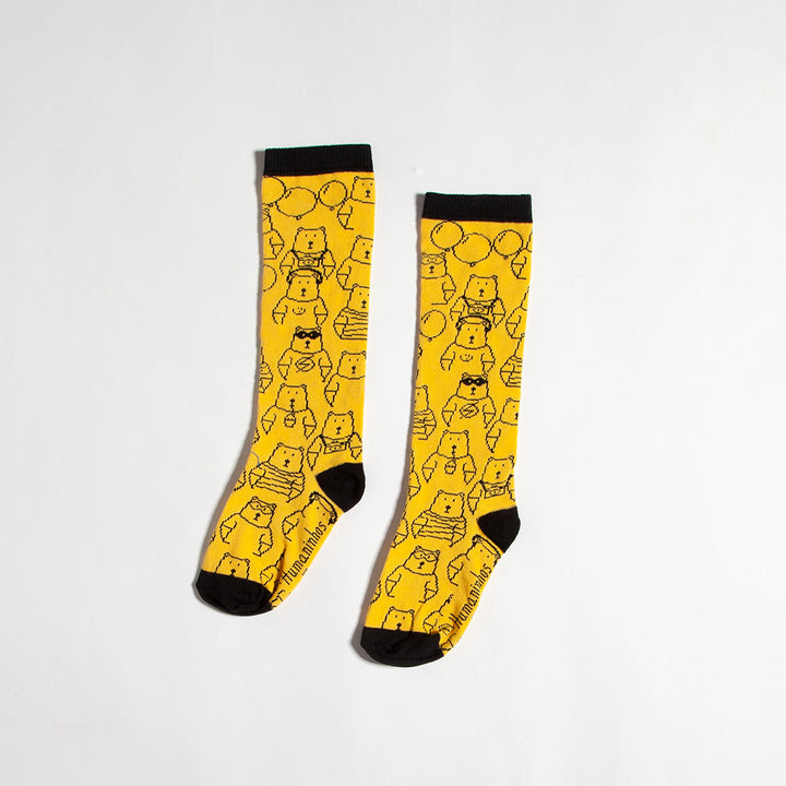 Meia 3/4 Ursos Yellow