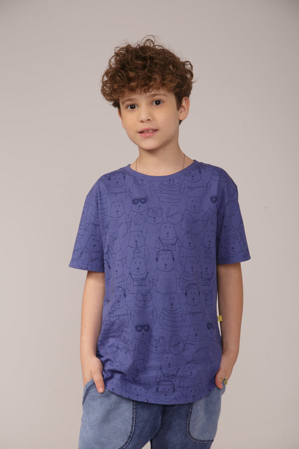 Camiseta Infantil Urso Azul