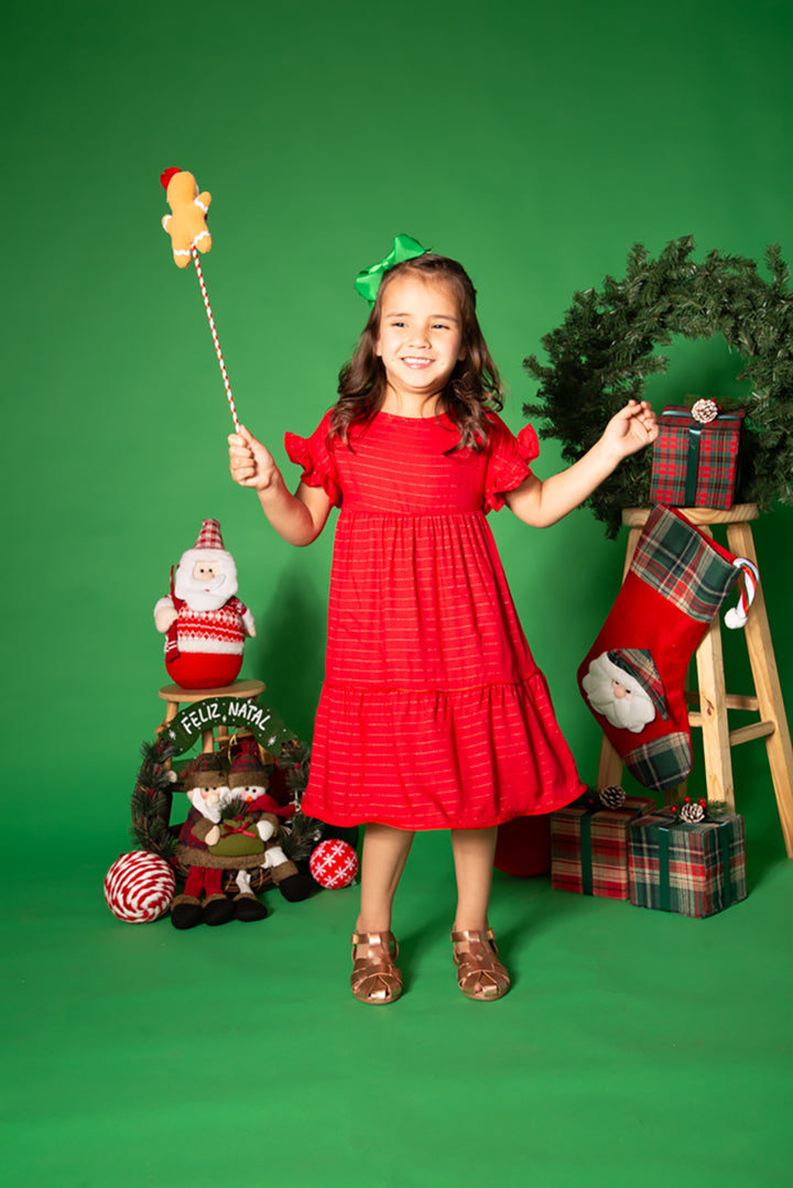 Vestido Infantil Azevinho