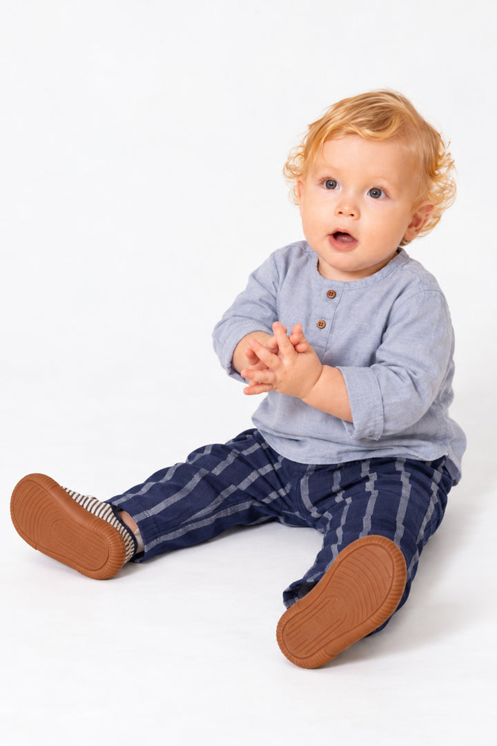 Bata ML Bebê Linho Azul