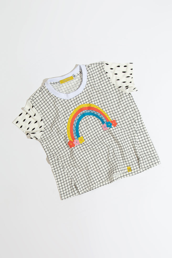 Camiseta Grid Arco-íris