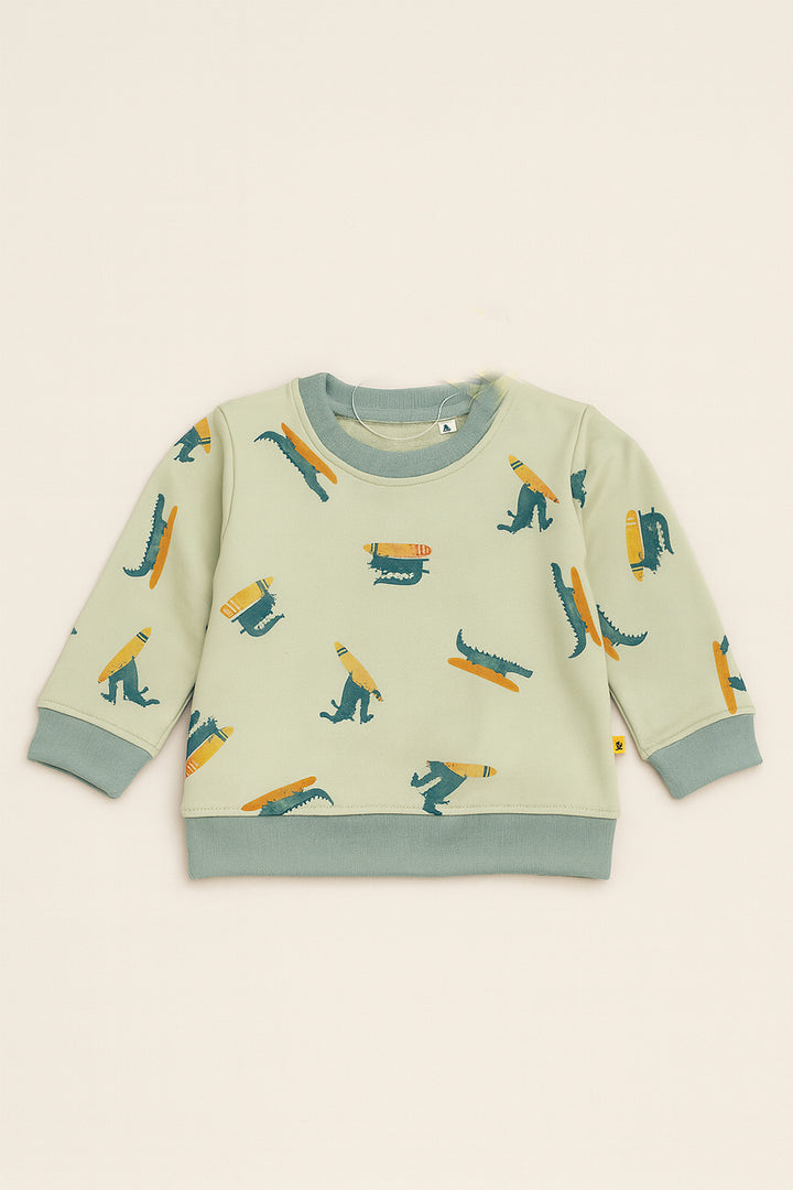 Blusa Infantil Bebê Moletom Jacaré