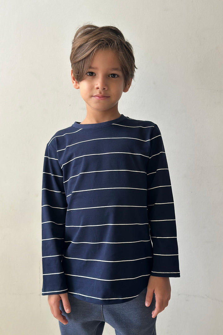 Camiseta Infantil Navy Ml