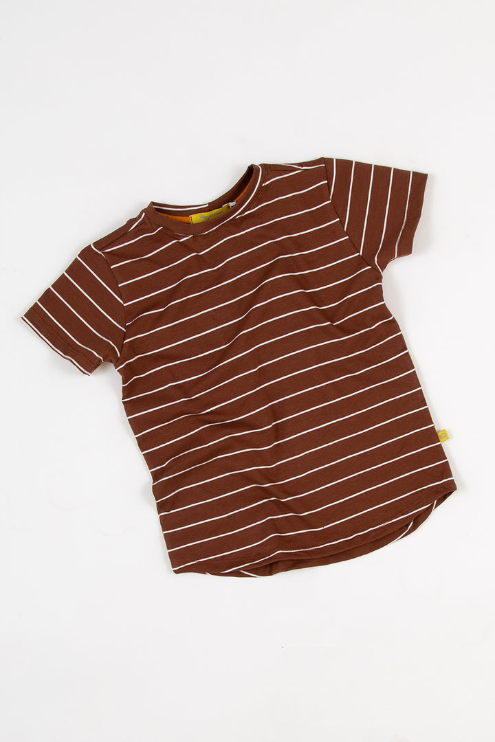 Camiseta Listrinha Chocolate