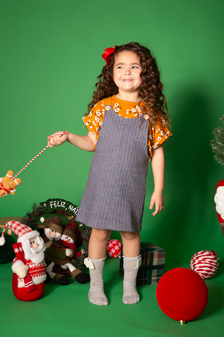 Jardineira Infantil Zig Zag