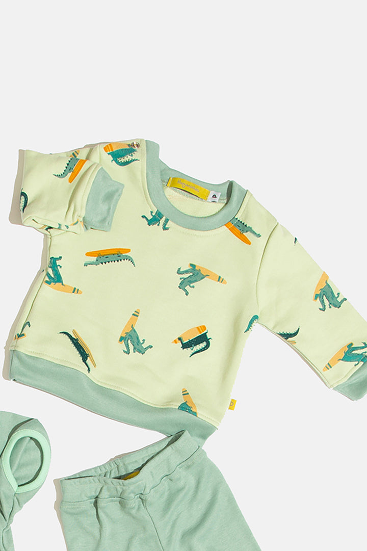 Blusa Infantil Bebê Moletom Jacaré