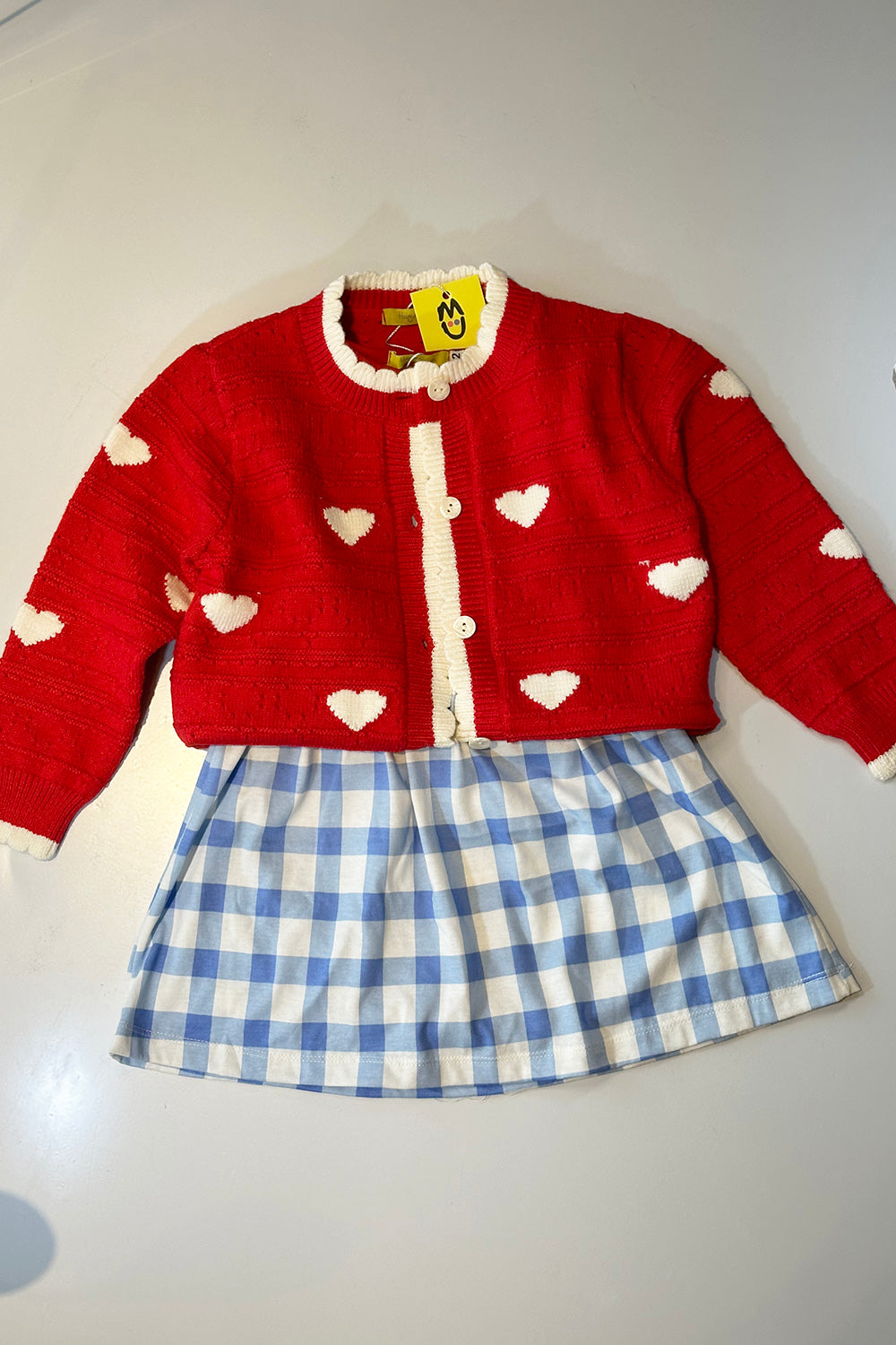 Vestido Infantil Grid Azul