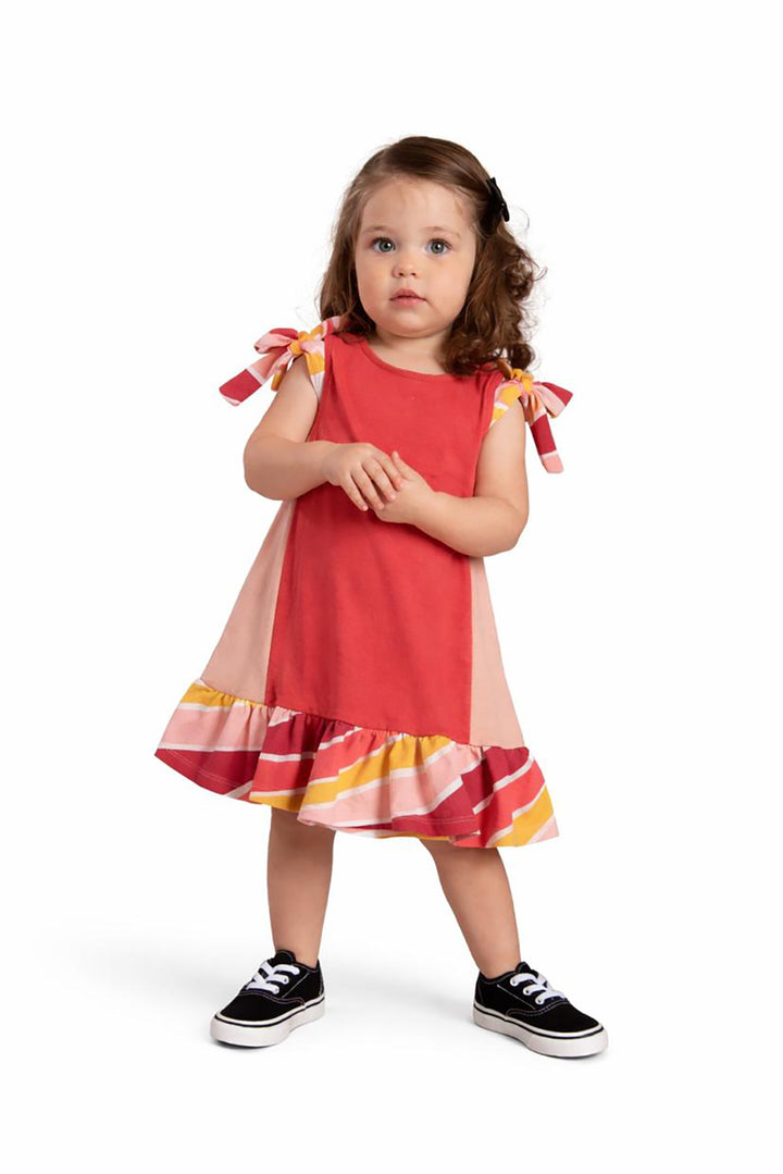 Vestido Bicolor Rose Laços
