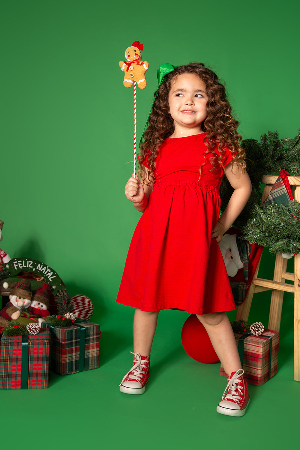 Vestido Infantil Natal