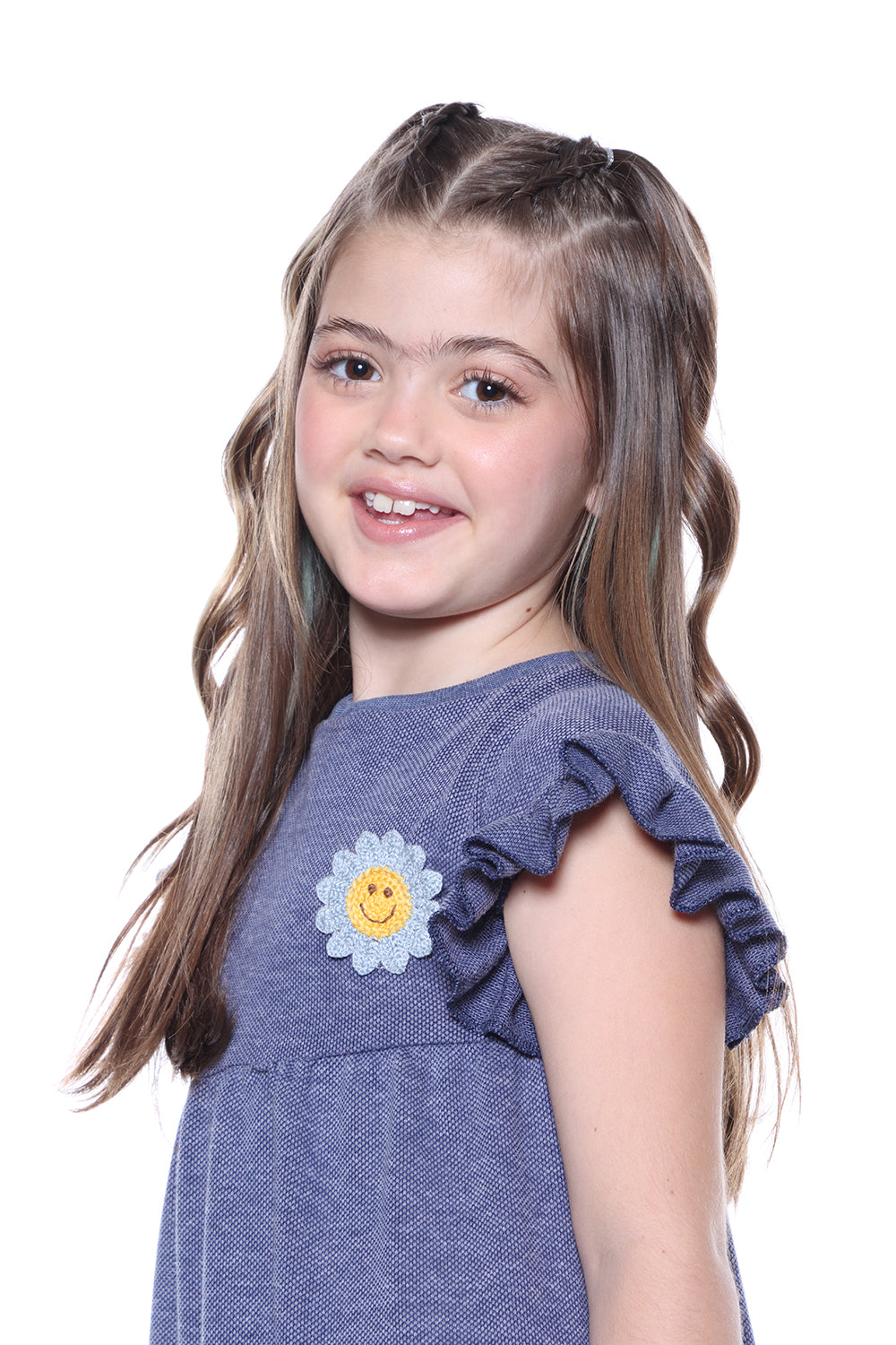 Vestido Infantil Piquet Denim