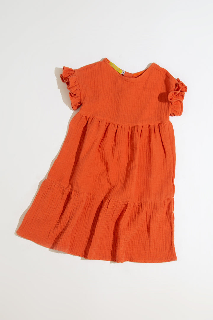 Vestido babados Tangerina