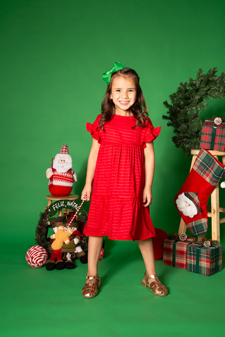 Vestido Infantil Azevinho