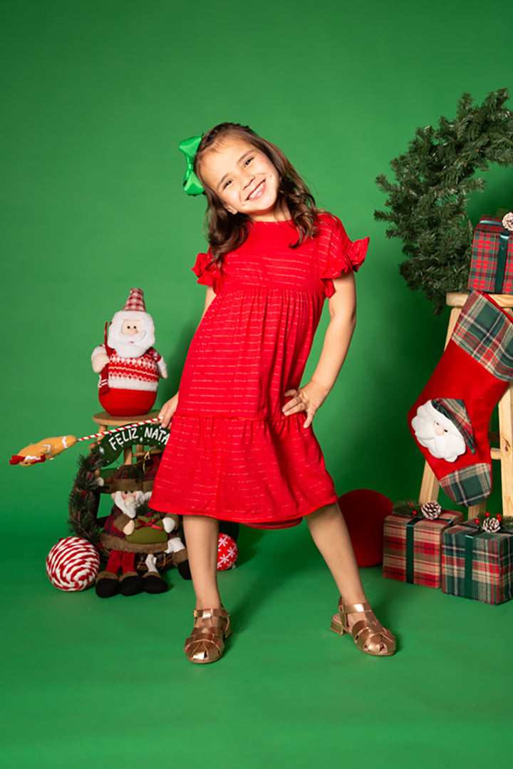 Vestido Infantil Azevinho