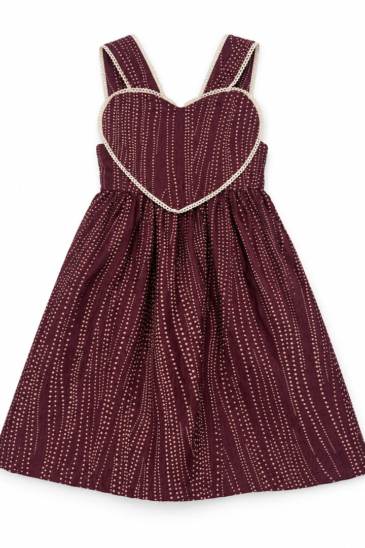 Vestido Coração Bordo